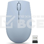 Мышь беспроводная Lenovo 300 светло-голубой, 1000 dpi, радиоканал, USB, кнопки - 3, фото 1