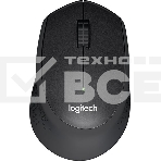 Мышь беспроводная Logitech M330 SILENT PLUS черный, 1000 dpi, радиоканал, USB, кнопки - 3, фото 1