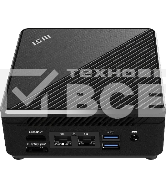 Неттоп MSI Cubi N ADL-019RU slim N-series N100 (0.8) 4Gb SSD128Gb UHDG Windows 11 Professional 2xGbitEth WiFi BT 65W черный (9S6-B0A911-220)
