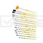 Набор кистей Silwerhof Color (набор 15шт) пони круглая №1,2,3,4,5/плоская №1/2, 1/4, 4/круглая №3,5/плоская №1/2, 4, 8/синтетика веерная №4, фото5