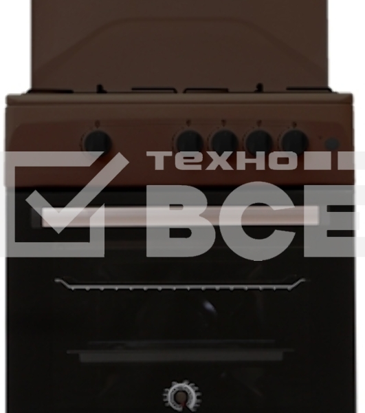 Плита газовая Renova SG6G-BR коричневый, конфорок 4 шт, духовка 70 л, 60 см x 85 см x 60 см
