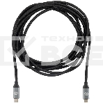 Кабель Digma D-Type-C-USB3.2-3m D-TYPE-C-USB3.2-100W-4K-3M 3м черный, фото2