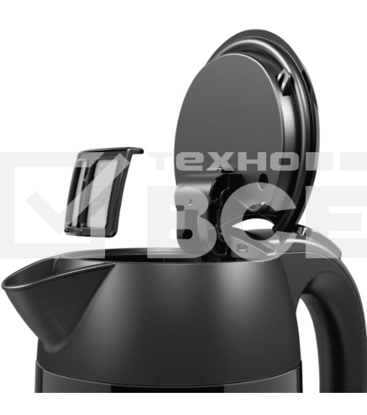 Чайник электрический Bosch TWK3P423 1.7 л, 2400 Вт, черный (корпус: нержавеющая сталь)