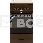 Плита электрическая Hansa FCEB53000 коричневый, конфорок 4 шт, духовка 69 л, 50 см x 85 см x 60 см, фото 1