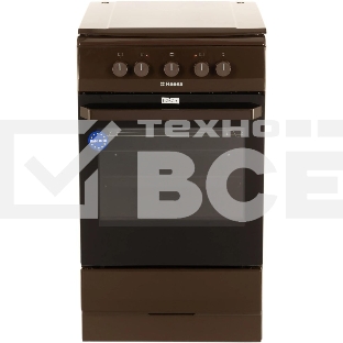 Плита электрическая Hansa FCEB53000 коричневый, конфорок 4 шт, духовка 69 л, 50 см x 85 см x 60 см