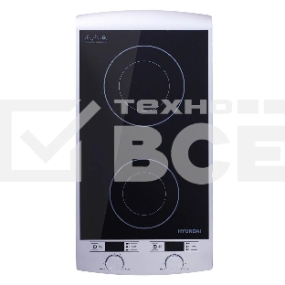 Плита настольная электрическая Hyundai HYC-0103 серебристый/черный стеклокерамика (настольная)