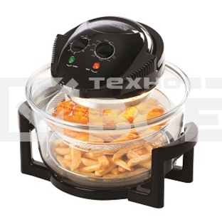 Аэрогриль Sakura SA-7680 черный, 1400 Вт, 12 л, механическое управление, 0 программ