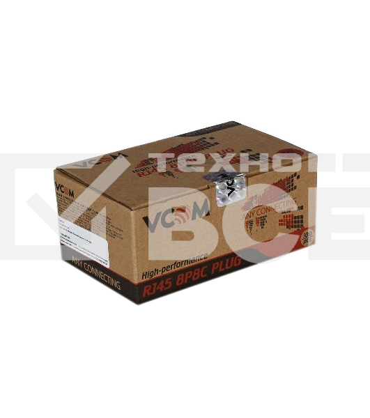 Коннектор VCOM RJ-45 для FTP кабеля 5 кат. экранированный , 100шт,