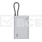 Внешний аккумулятор ZMI 10000mAh Powerbank with build-in Charging Cable P17 серый, фото3