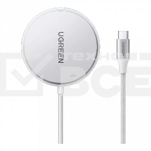 Беспроводное зарядное устройство UGREEN W703 (35565) Wireless Charger Qi2 with MagSafe 15W (For iOS Device). Цвет: белый