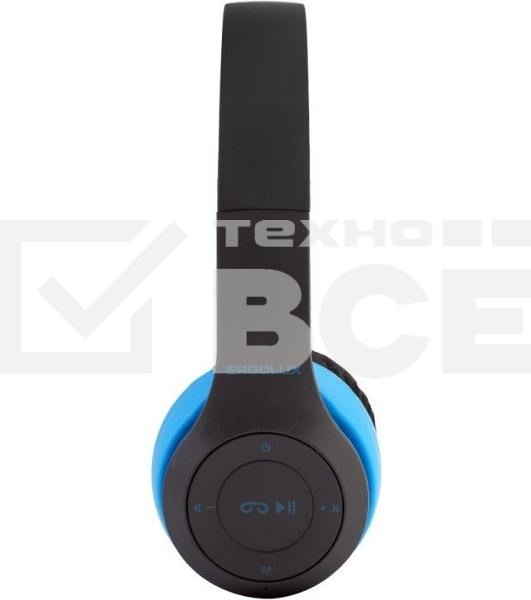 Беспроводные/проводные наушники ERGOLUX ELX-BTHP01-C06 синий, накладные, Bluetooth + проводной, до 8 ч