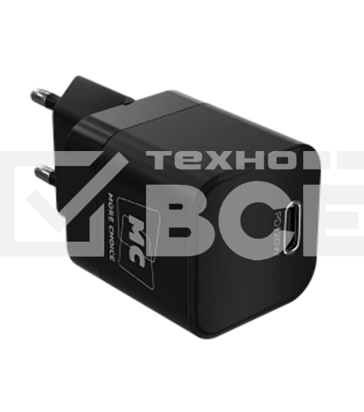 Сетевое зарядное  устройство MORE CHOICE (4620202555823) NC86i 1Type-C 3.0A PD 20W для Lightning 8-pin Type-C, черный