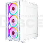 Компьютерный корпус Ginzzu CL610 mATX FAN 4*12FRGb белый, фото 1