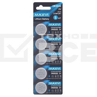 Литиевая батарейка Maxvi MB2032CF5, COMFORT, CR2032, 5 шт.