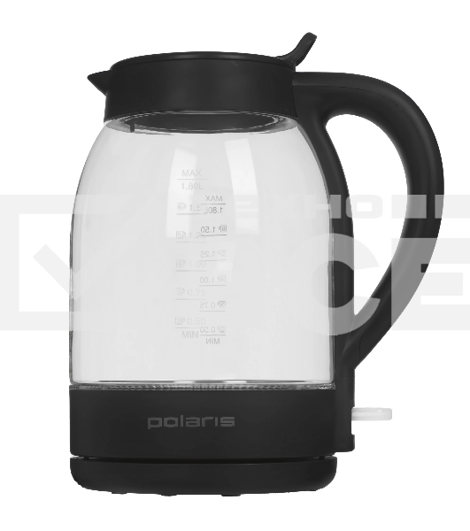 Чайник электрический Polaris PWK-1797-СGL, 2200вт, 1,8л, стекло, черный