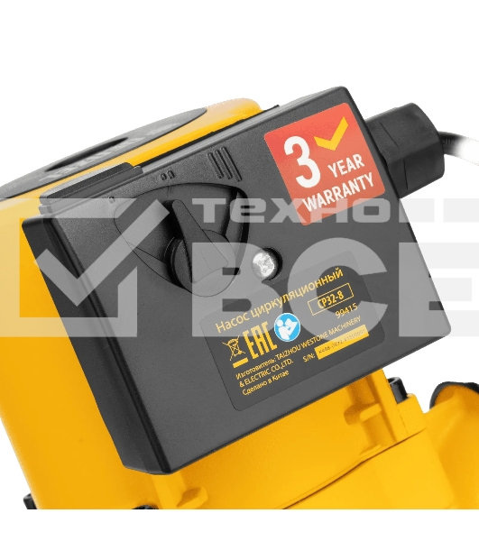 Циркуляционный насос Denzel CP32-8, напор 8 м, 160 л/мин, 1 м кабель, монт. длина 180 мм