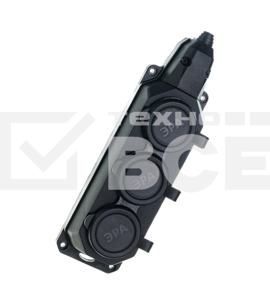 Колодка каучуковая ЭРА с/з 3гн 16A IP44 черная Б0044545 ЭРА