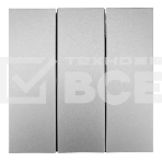 Выключатель 3-кл. СП ZIMA IP20 10А безвинт. зажим серый матовый LEZARD 704-7488-109QC, фото 1