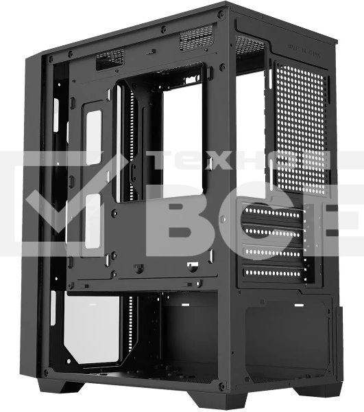Компьютерный корпус Bloody CC-123 черный без БП mATX 8x120мм 2xUSB2.0 1xUSB3.0 audio bott PSU