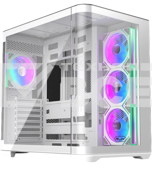 Корпус без блока питания Raijintek ATREUS BT4, Midi-Tower, TG, 4x120мм ARGB, 2xUSB-A 3.0 + 1xUSB Type-C , E-ATX, ATX, mATX, mITX White