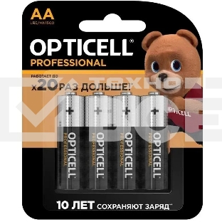 Батарея Opticell Professional LR6 AA (4шт) блистер