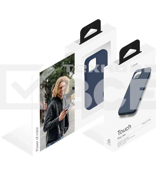 Чехол (клип-кейс) uBear для Apple iPhone 15 Plus Touch Mag Case with MagSafe темно-синий (CS271DB67TH-I23M)