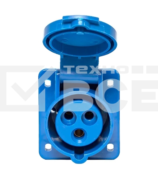 Розетка стационарная внутренняя EKF 413 ps-413-16-220 16А 220В 2P+РЕ IP44