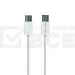 Кабель MORE CHOICE (4620202550361) K75a нейлон USB 3.0A PD 60W для Type-C Type-C 1м белый, фото2