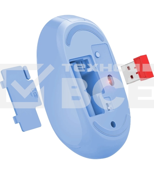 Мышь беспроводная Defender Smart MM-396 синий, 1600 dpi, радиоканал, Bluetooth, USB, кнопки - 3