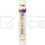 Набор кистей Silwerhof Color (набор 3шт) пони круглая №2,4,6, деревянная ручка, фото 1