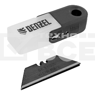 Лезвия Denzel 19 мм, сталь SK5 - 0,6 мм, трапециевидные, 5 шт.