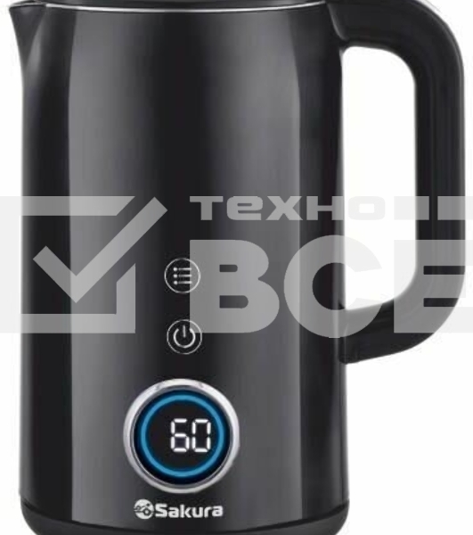 Чайник электрический Sakura SA-2185DBK Premium (1.7) дисплей, черный