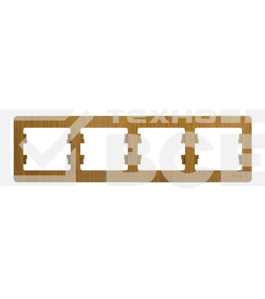 Рамка 4-м Glossa горизонт. дер. дуб SchE GSL000504