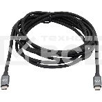 Кабель Digma D-Type-C-USB3.2-3m D-TYPE-C-USB3.2-100W-4K-3M 3м черный, фото 1