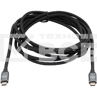 Кабель Digma D-Type-C-USB3.2-3m D-TYPE-C-USB3.2-100W-4K-3M 3м черный