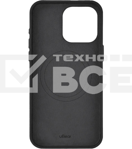 Чехол (клип-кейс) uBear для Apple iPhone 15 Pro Max Capital Case with MagSafe черный (CS307BL67PCP-I23M)