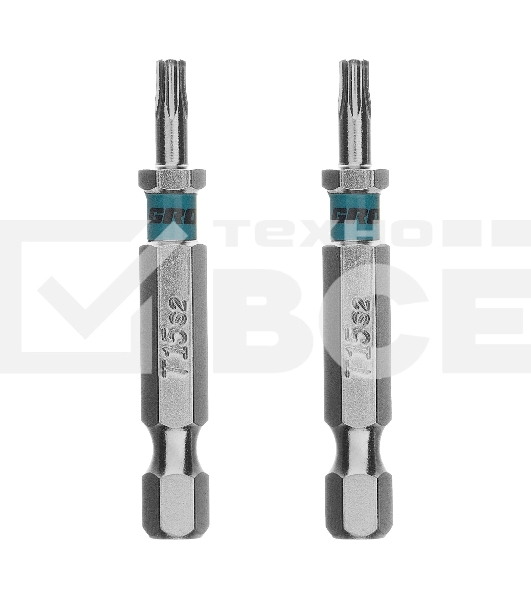 Бита Gross Torx 15х50 мм, сталь S2, шестигр., 2 шт.
