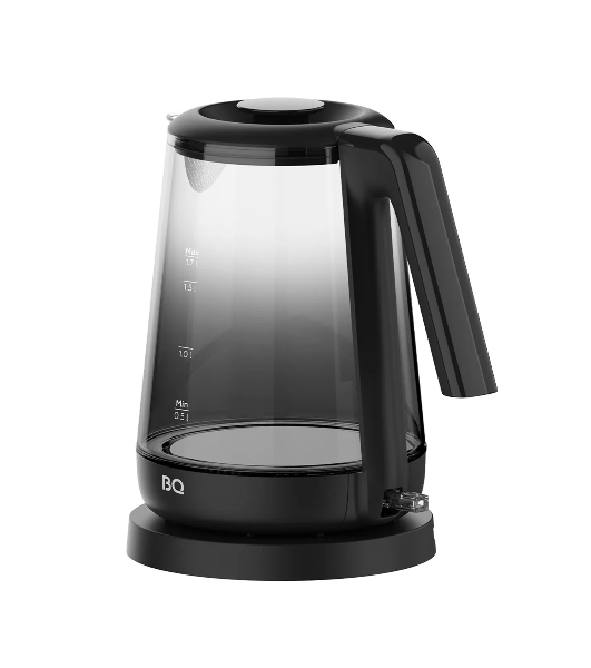 Электрочайник BQ KT1000G черный, 1.7 л, 2200 Вт, скрытый нагревательный элемент