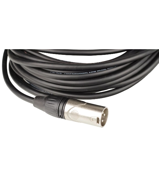 Кабель микрофонный FORCE FMC-05/10XLR (M) - XLR (F), высококачественный балансный, малошумящий с проводниками из безкислородной меди OFC, диаметр 6 мм, профессиональные металлические разъемы, длина 10 м, цвет черный