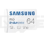 Флеш карта microSDXC 64Gb Samsung PRO Endurance (для видеорегистратора) Class 10, UHS-I, W 30 МБ/с, R 100 МБ/с, <MB-MJ64KA/APC> адаптер на SD, фото 1