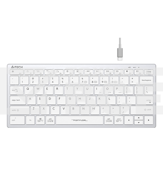 Клавиатура A4Tech Fstyler FBX51C беспроводная, USB, Bluetooth/Радиоканал, белый