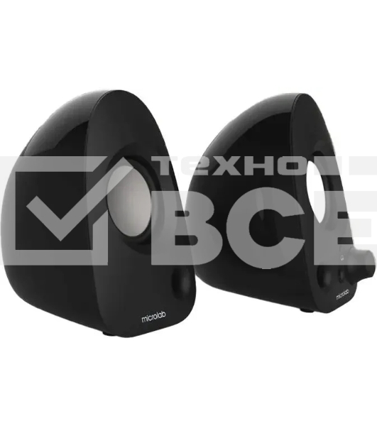 Колонки MICROLAB B19 черный {6 Вт RMS, Распределение мощности 3 Вт X 2, Гармонические искажения: < 0,5% (1 Вт 1 кГц), Частотная характеристика: 40 Гц - 20 кГц, Чувствительность: 380 мВ}