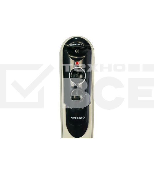 Масляный обогреватель Neoclima NC 9309, белый/черный, 2000 Вт, 25 м2, термостат