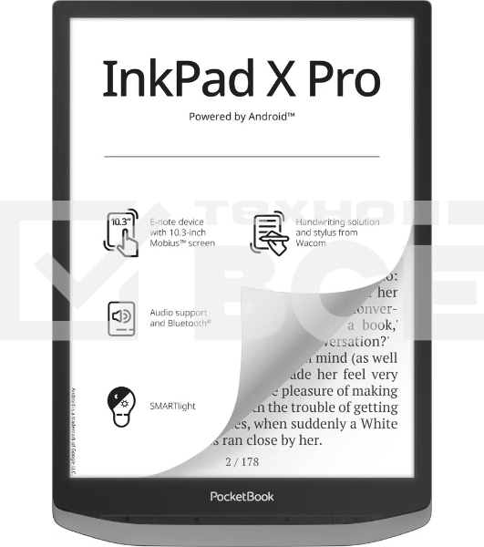 Электронная книга PocketBook Inc Pad X Pro Mist серый (PB1040D-M-WW)
