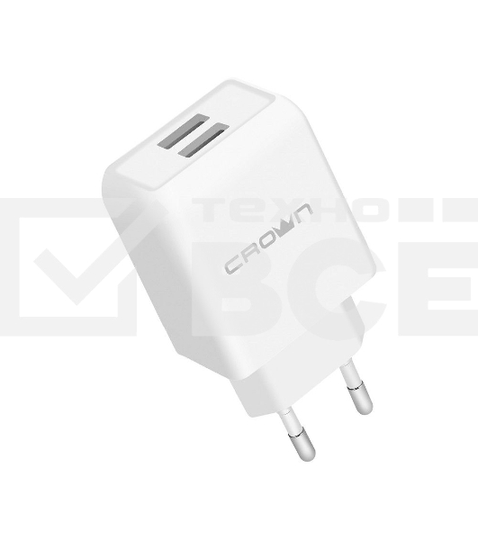 Сетевое зарядное устройство универсальное Crown CMWC-3002 белый