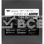 Блок питания Thermaltake Smart W3 600W, ATX 3.1, APFC, 12cm Fan, 80 PLUS, Retail, фото2