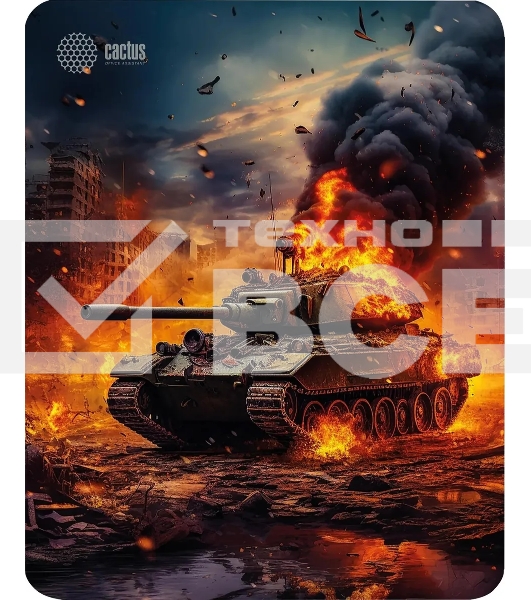 Коврик для мыши Cactus CS-MP-D04M Burning tank 300x250x3мм