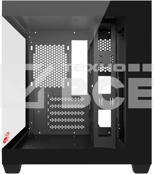 Компьютерный корпус Bloody CC-121 черный без БП mATX 7x120мм 1xUSB 2.0 1xUSB 3.0 audio