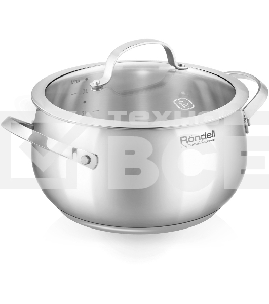 Кастрюля Rondell Calypso RDS-1671 3.8л. d=20см (с крышкой) сталь
