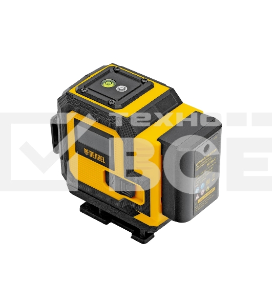 Лазерный уровень мультипризменный Denzel DLV-360-3T, 30 м, зеленый луч, Li-Ion 2,4 Aч, штатив